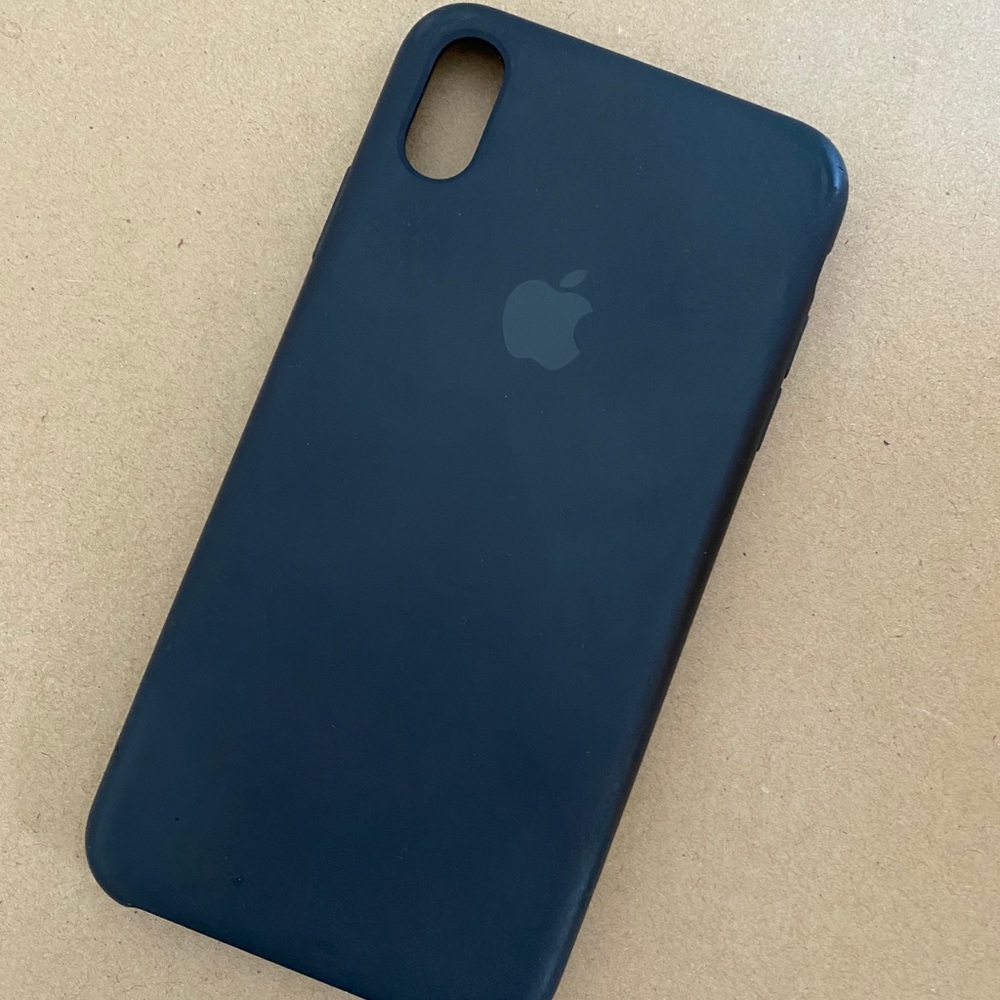 iphone xs max apple silicone case black